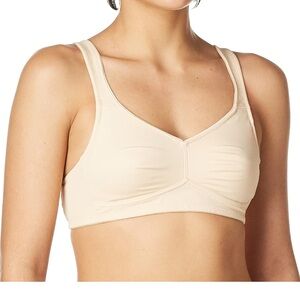 Seamless Cream Sports Bra/mastectomy bra